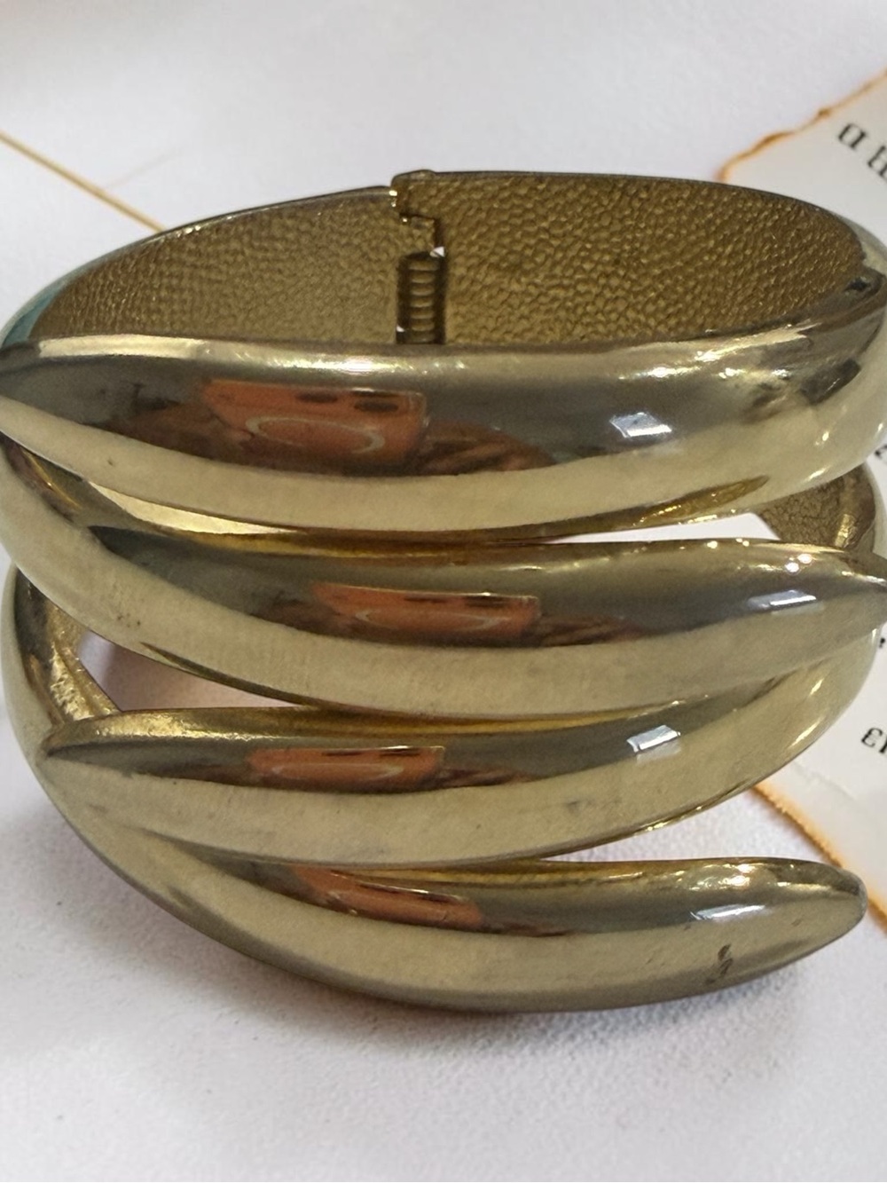 Gold-Tone Spiral Cuff Bracelet